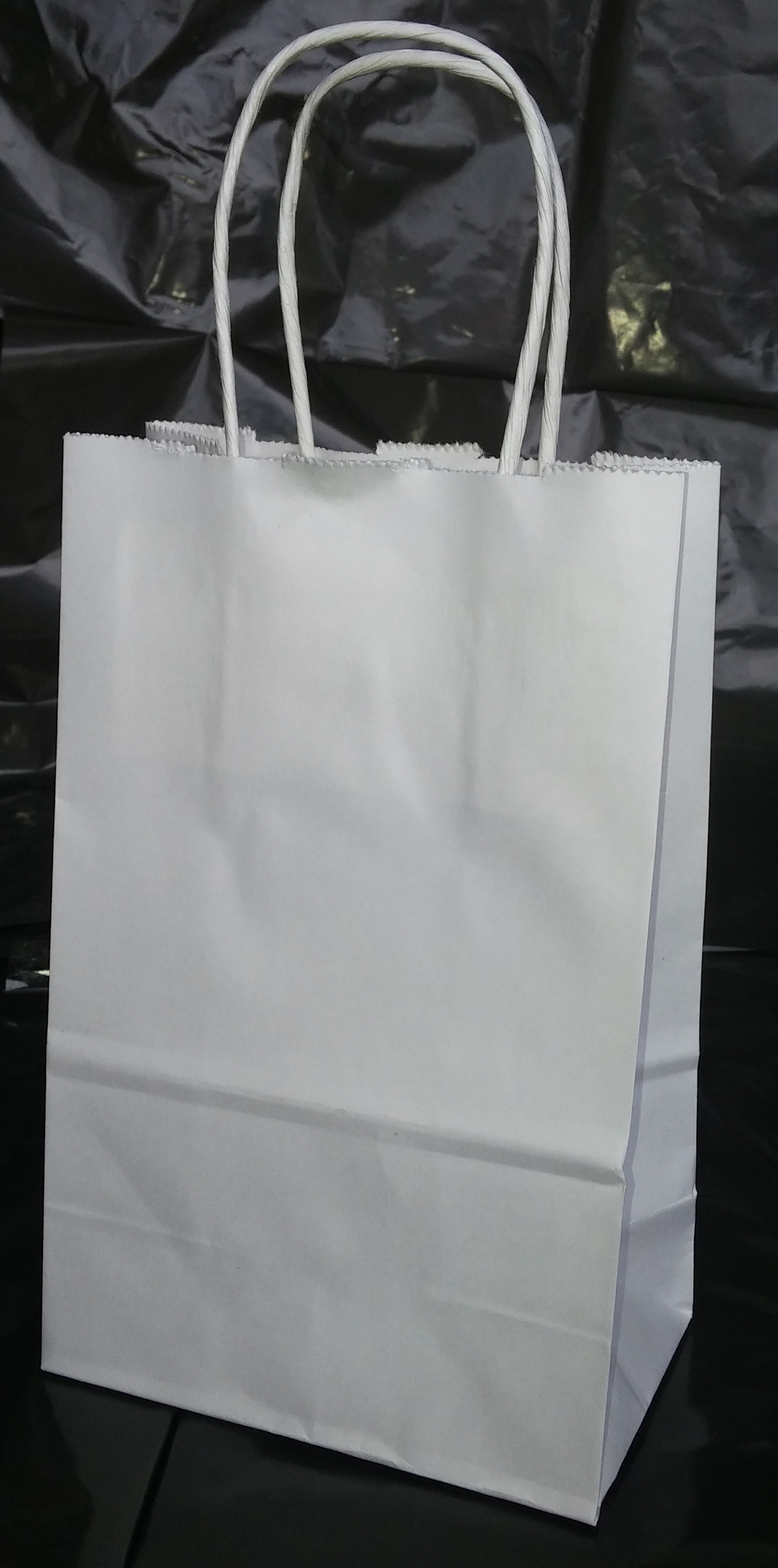 Paper Shopping Bags 100 Zebra Print Kraft Retail Gift Medium 8" X 5" X 10" Cub 