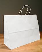 White Paper Shopping Bags Hvy